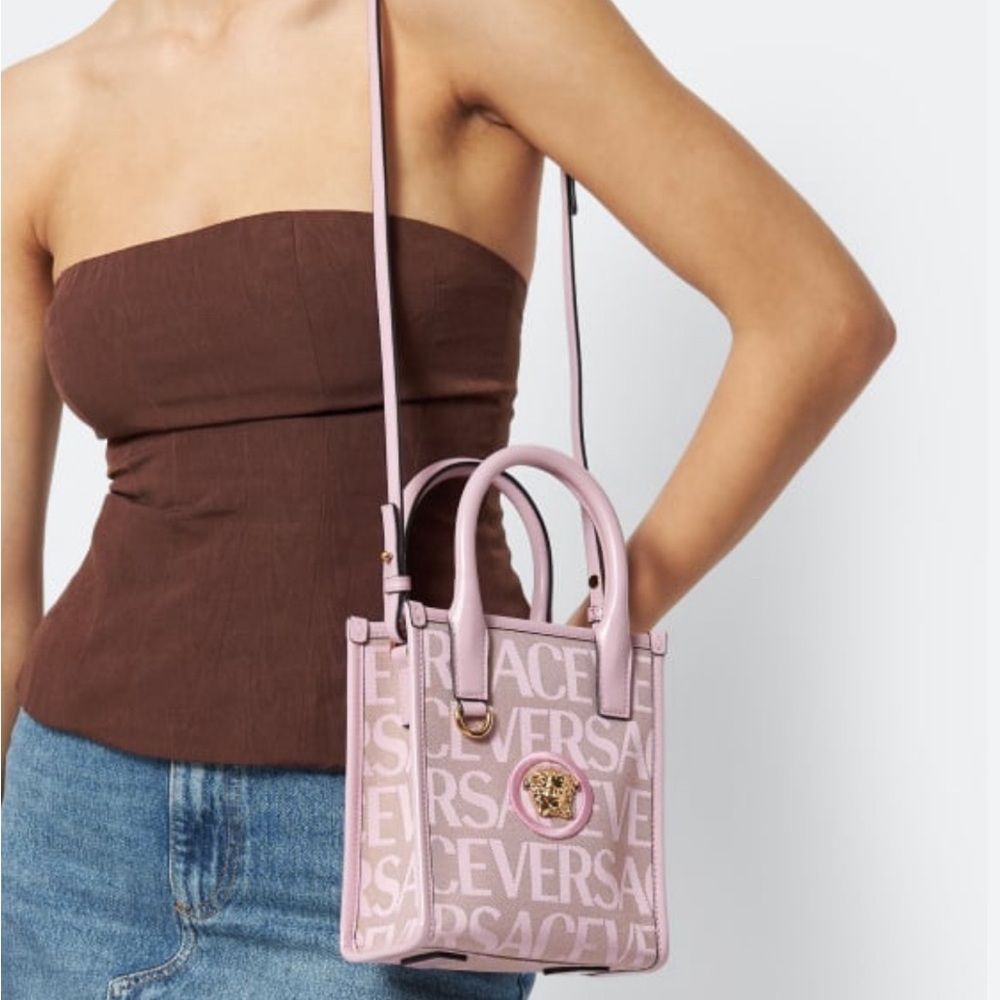 Versace Allover Pink Mini Tote Bag